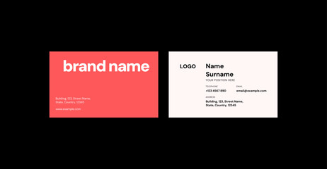 Modern and Minimalist Editable Business Card Template