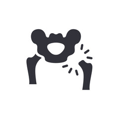 Cutting leg solid icons, minimalist vector illustration ,simple transparent graphic element .Isolated on white background