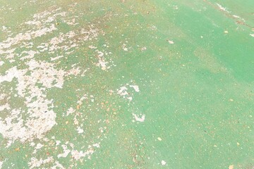 Concrete wall green color for texture background