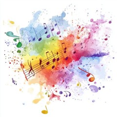 Vibrant Watercolor Music Notes: A Symphony of Color and Sound