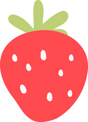 Flat Design Strawberry