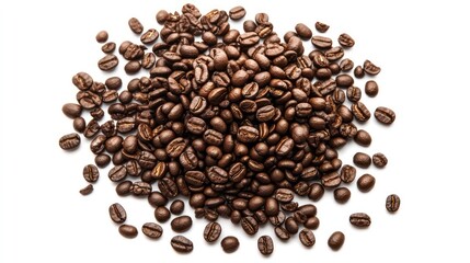 Obraz premium coffee bean isolated on white background, clipping path, full depth of field