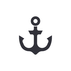 Anchor solid icons, minimalist vector illustration ,simple transparent graphic element .Isolated on white background