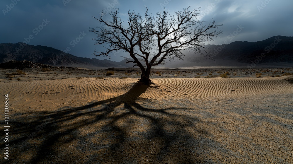 Poster dawn breaks over a minimalist desert landscape capturing solitude and serenity nature open space wid