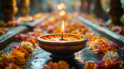Traditional Rituals with Sacred Offerings,