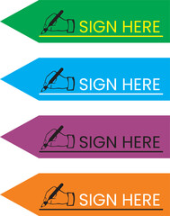 set vector sign icon here