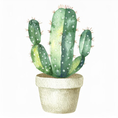 watercolor painting of Cactus
