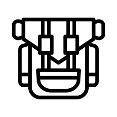 camping bag outline style