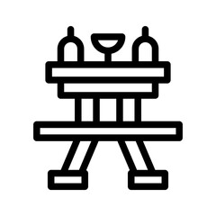 table camping outline style