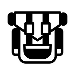 camping bag glyph style