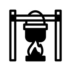 pot on fire glyph style