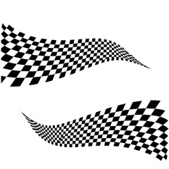 Sport flags waves vector illustration (2)