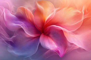 Abstract Pastel Flower Soft Hues Delicate Petals