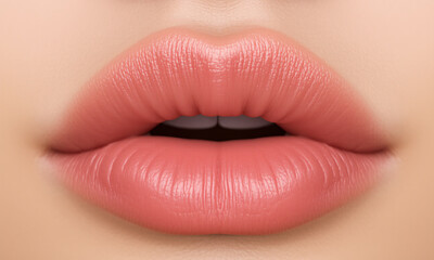 A highly detailed close-up of lips under magnification