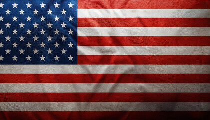 Obraz premium digitally rendered USA flag with embossed textures, showcasing modern design and high resolution detail