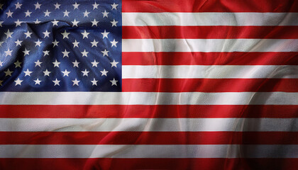 Fototapeta premium digitally rendered USA flag with embossed textures, showcasing modern design and high resolution detail
