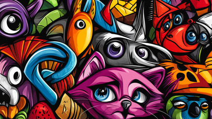 Artistic Animal Illustration, Abstract Wildlife Concept