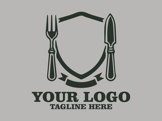 A shield displays crossed cutlery wheat and Food safety eat safe, live well food safety shield vector guardian of Good food safety shield logo the safety seal food safety shield design