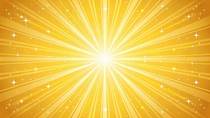 Golden Radiance A Burst of Light and Sparkling Stars Background