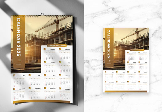 Gradient Brown And Gray Calendar