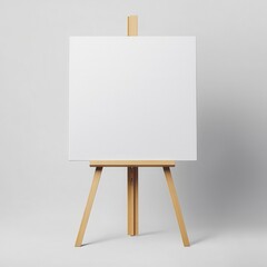 Mockup canvas decor display minimalist studio art presentation subtle environment eye-level viewpoint modern concept