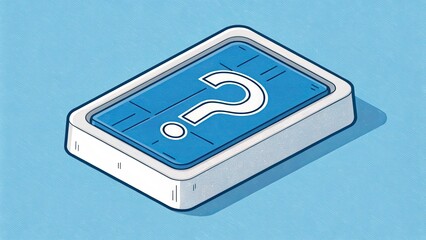 A Digital Question Mark Embedded in a Modern Device Representing Inquiry and Information Seeking