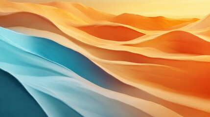 Obraz premium Abstract dunes, warm and cool tones