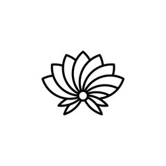 simple logo design outline hand fan