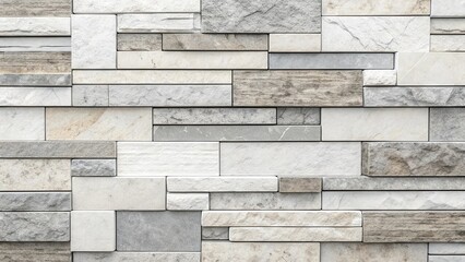 Fototapeta premium Textured Stone Wall A Seamless Blend of Neutral Hues and Irregular Shapes for Modern Design