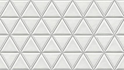 Obraz premium Embossed Triangular Pattern A Seamless White Textured Design for Walls