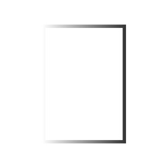 Empty white frame, simple frame on white space, black frame