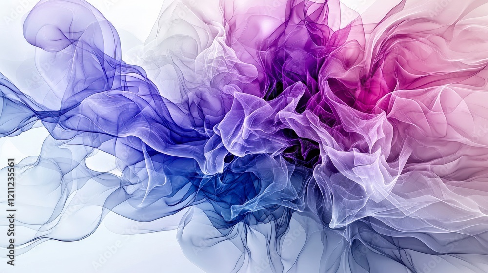 Aufkleber dynamic abstract layers of intertwining colors digital art contemporary style creative environment c
