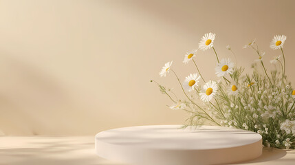 Warm and soft daisy art display