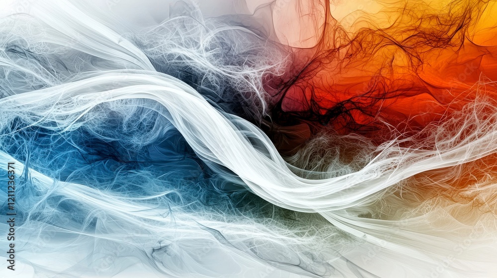 Poster vibrant swirls and abstract lines a colorful digital art perspective for visual appeal in modern cre