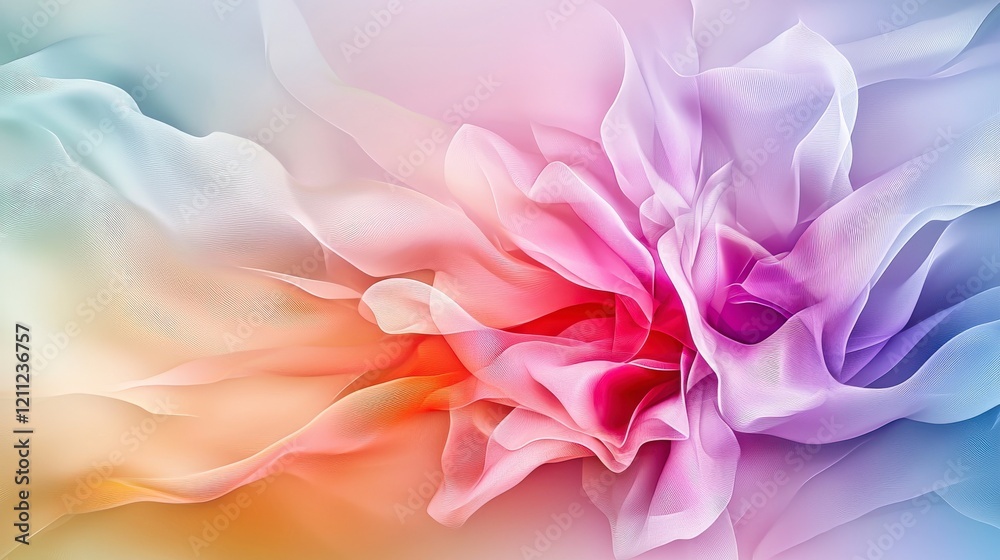 Poster delicate hues blending softly into a neutral canvas abstract art digital artwork modern design elega