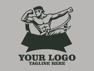 Man grappling in Brazilian jiu jitsu in circular design jiu-jitsu athletes fighting intensely minimalist art Jiu-Jitsu elegant movements dynamic action jiu-jitsu vector illustration