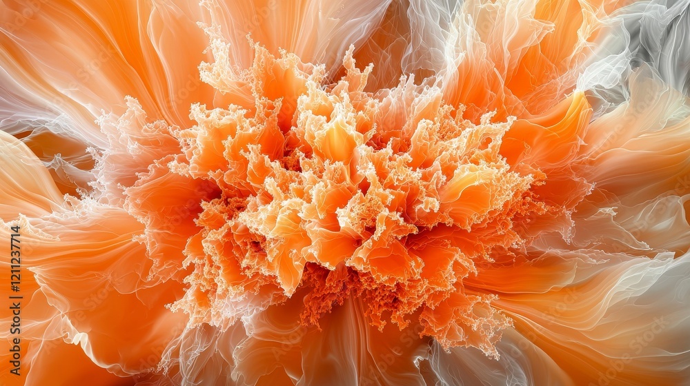 Poster vibrant explosion of orange hues in abstract art digital creation colorful environment artistic pers