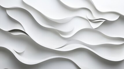 Fototapeta premium Abstract white wave paper design