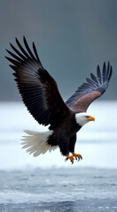 bald eagle in flight