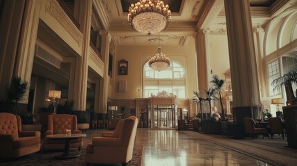 Grand Hotel Lobby: A Luxurious Interior