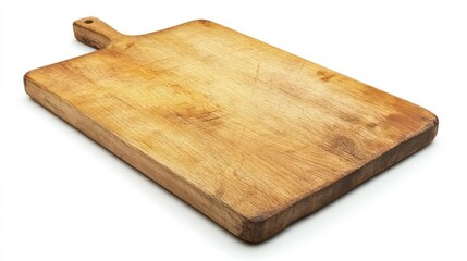 Fototapeta premium wooden Cutting Board, isolated on white background, full depth of field