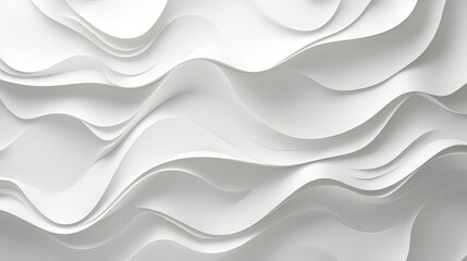 Fototapeta premium Abstract white wavy background