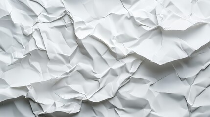 Fototapeta premium Texture of crumpled white paper