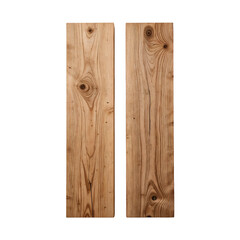Naklejka premium Two Wooden 2x4 Boards with Natural Grain and Polished Finish on Transparent Background