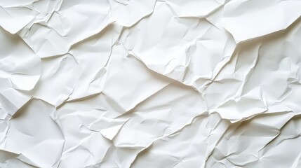 Obraz premium Abstract crumpled white paper texture