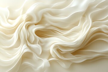 Creamy Beige Fabric Swirls Abstract Background