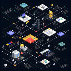 Fototapeta premium In-depth Visualization of Message Queuing (MQ) Configuration