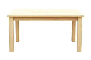 Empty wooden table isolated on transparent background