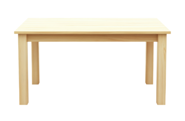 Empty wooden table isolated on transparent background