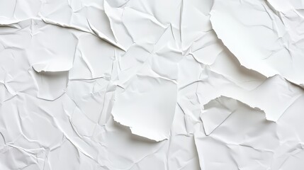 Obraz premium Abstract crumpled white paper texture